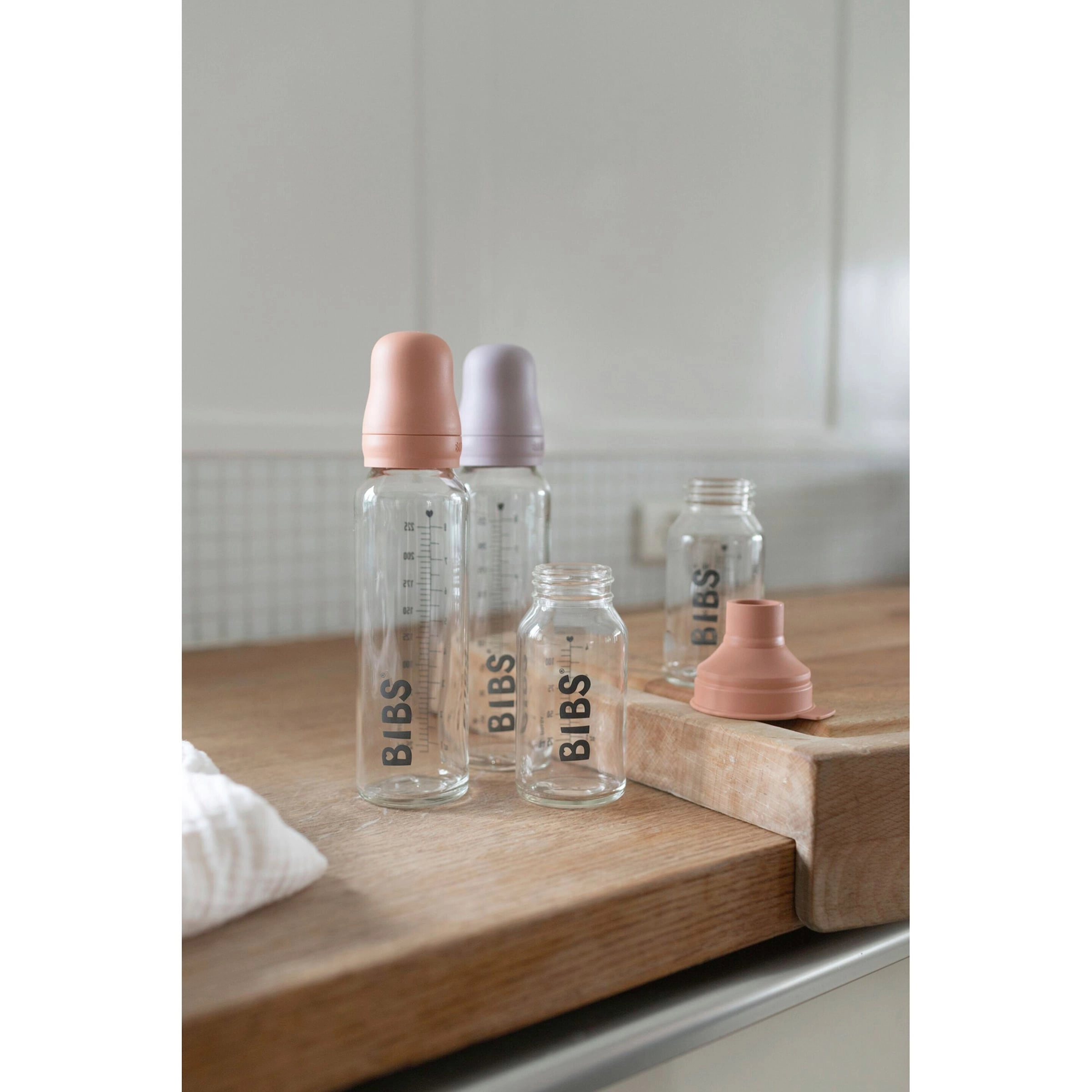 Bibs Babyflasche aus Glas, 225 ml, 3M+