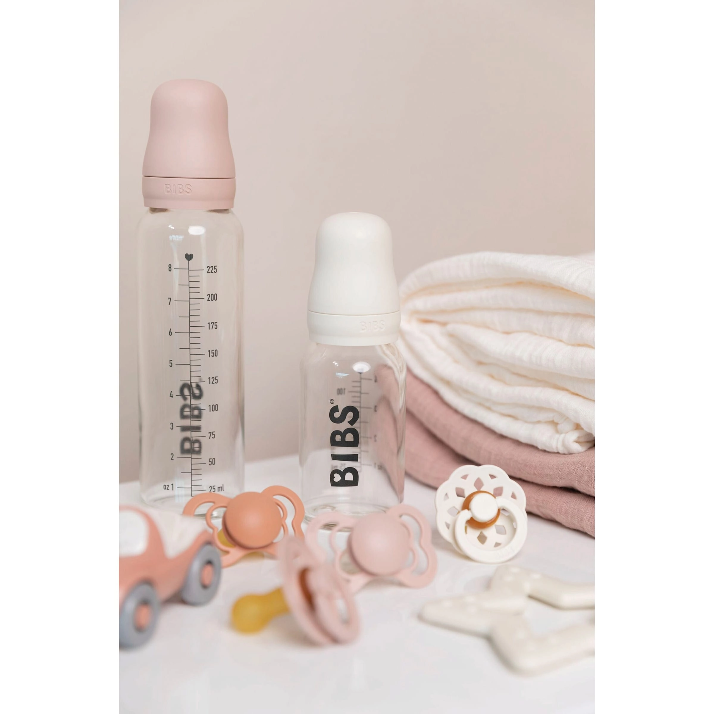 Bibs Babyflasche aus Glas, 225 ml, 3M+