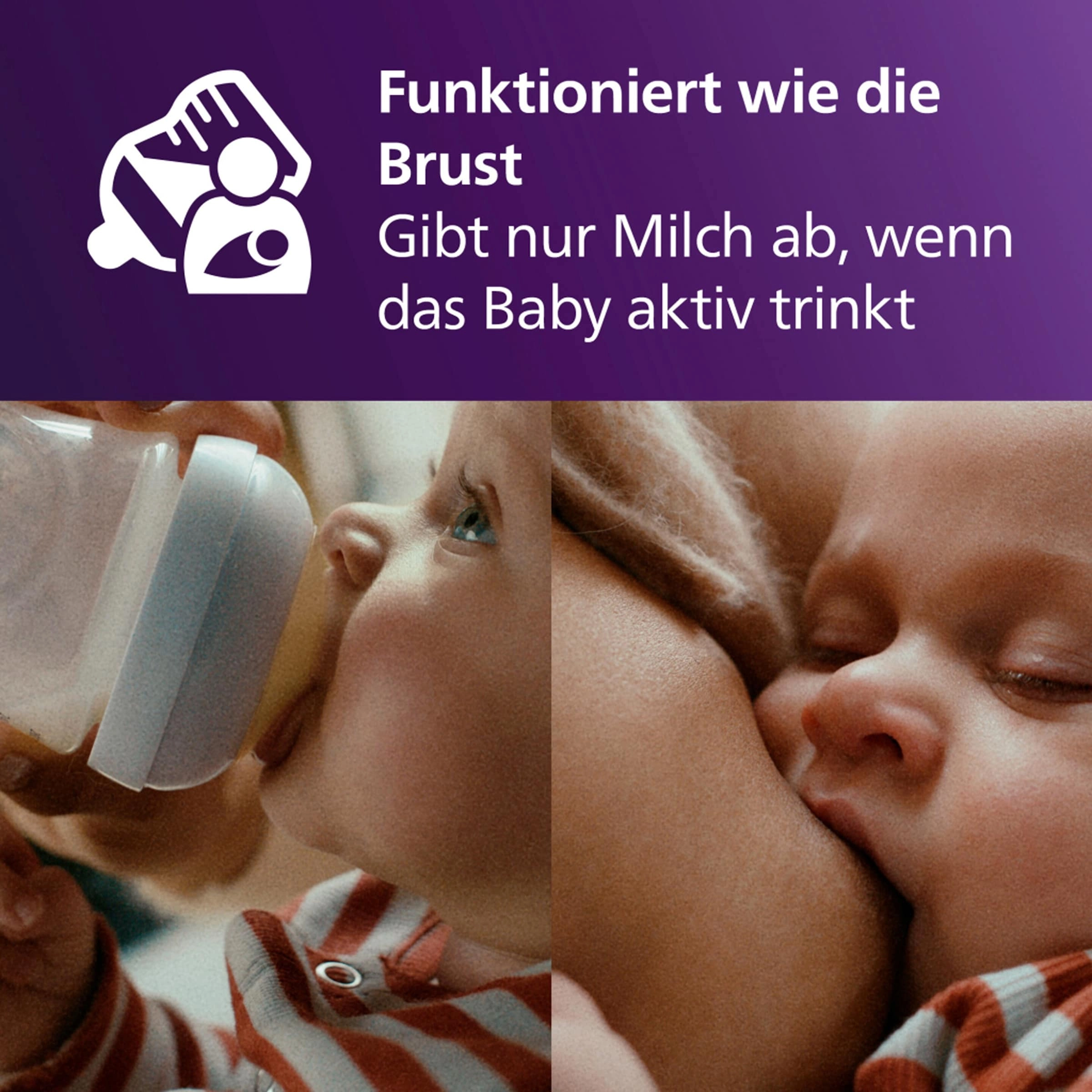 Philips Avent Babyflasche Natural Response, AirFree, 125ml, ab Geburt