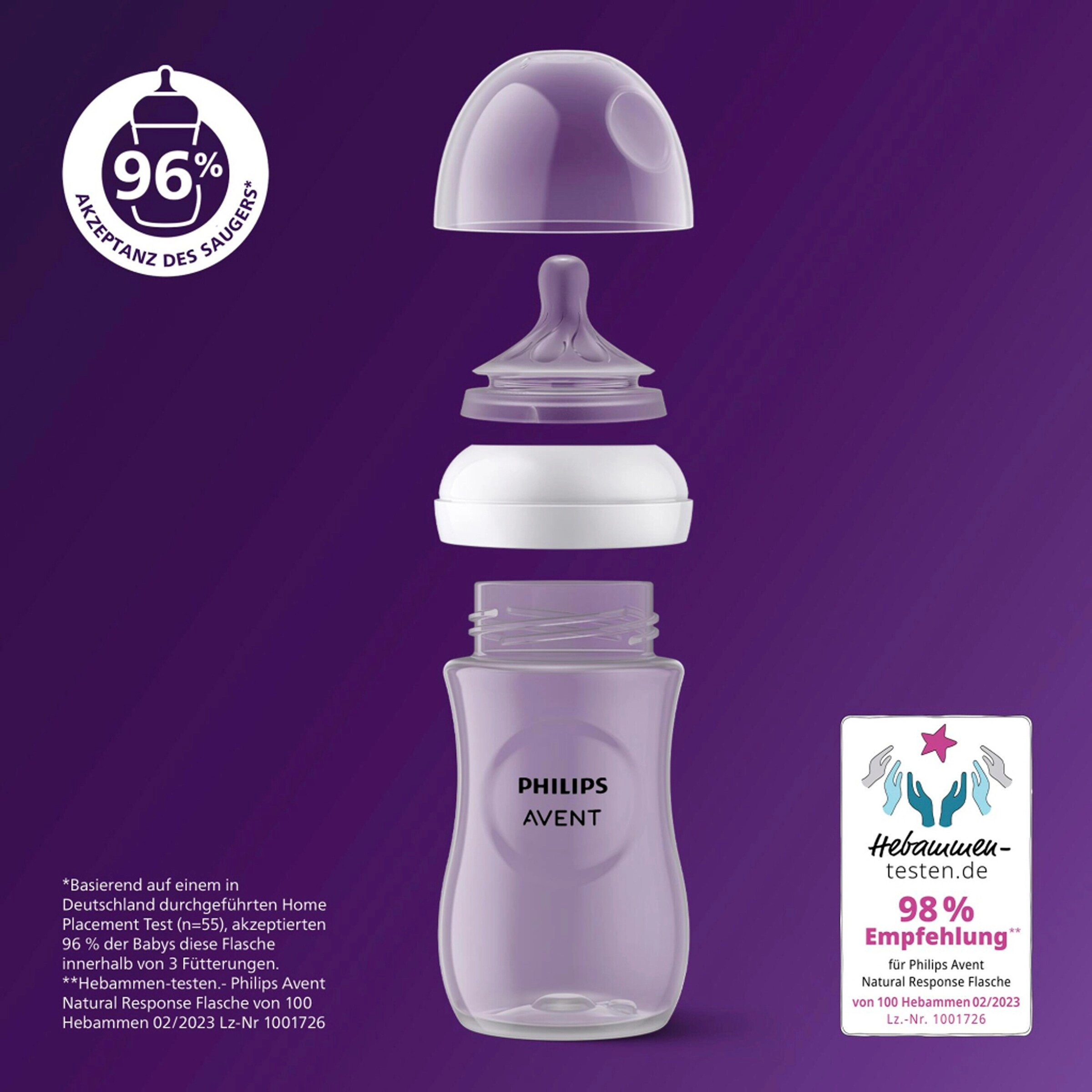 Philips Avent Babyflasche Natural Response, 125ml, ab Geburt
