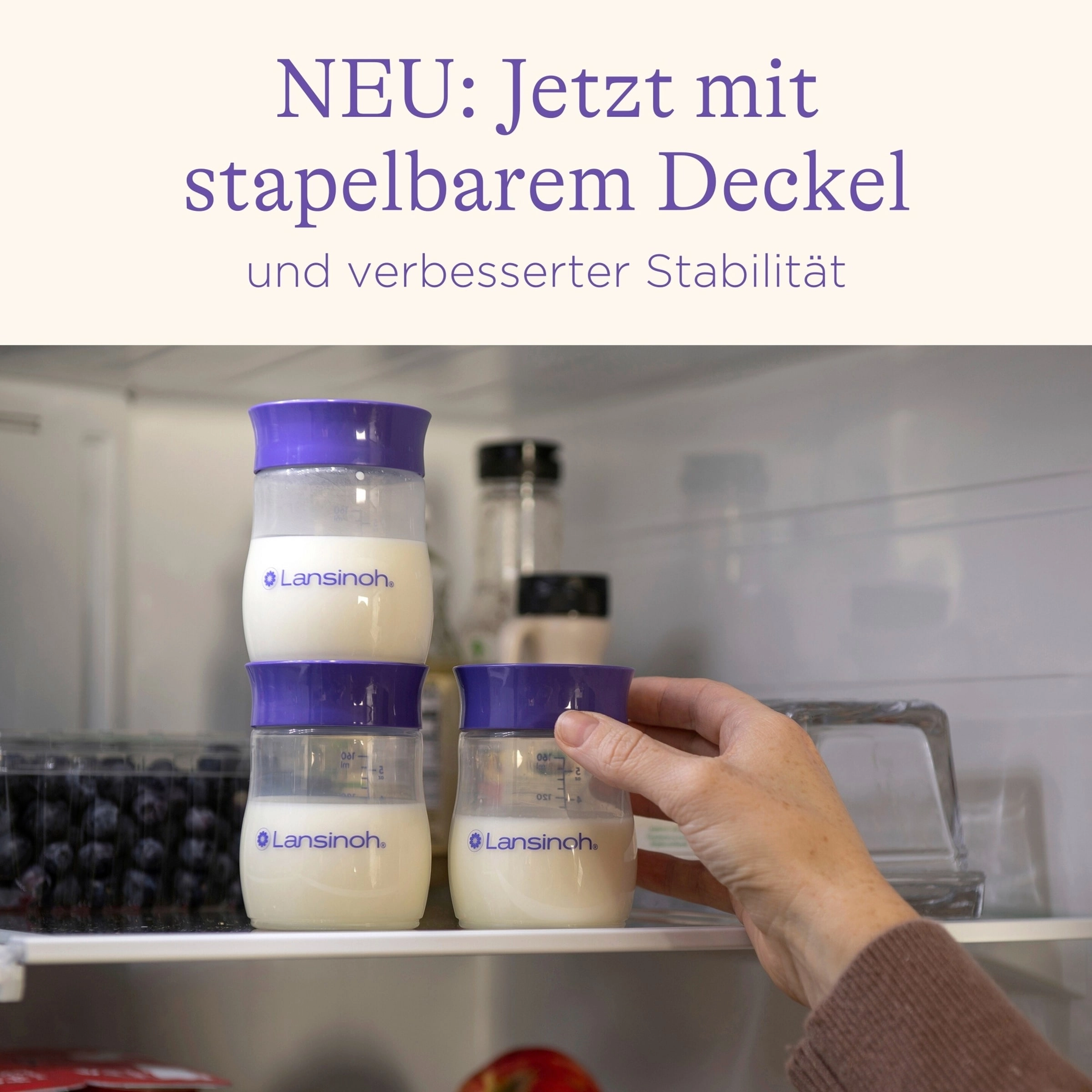 Lansinoh Babyflasche NaturalWave, Anti-Kolik-Weithals, Gr.M, 240 ml, ab 6M