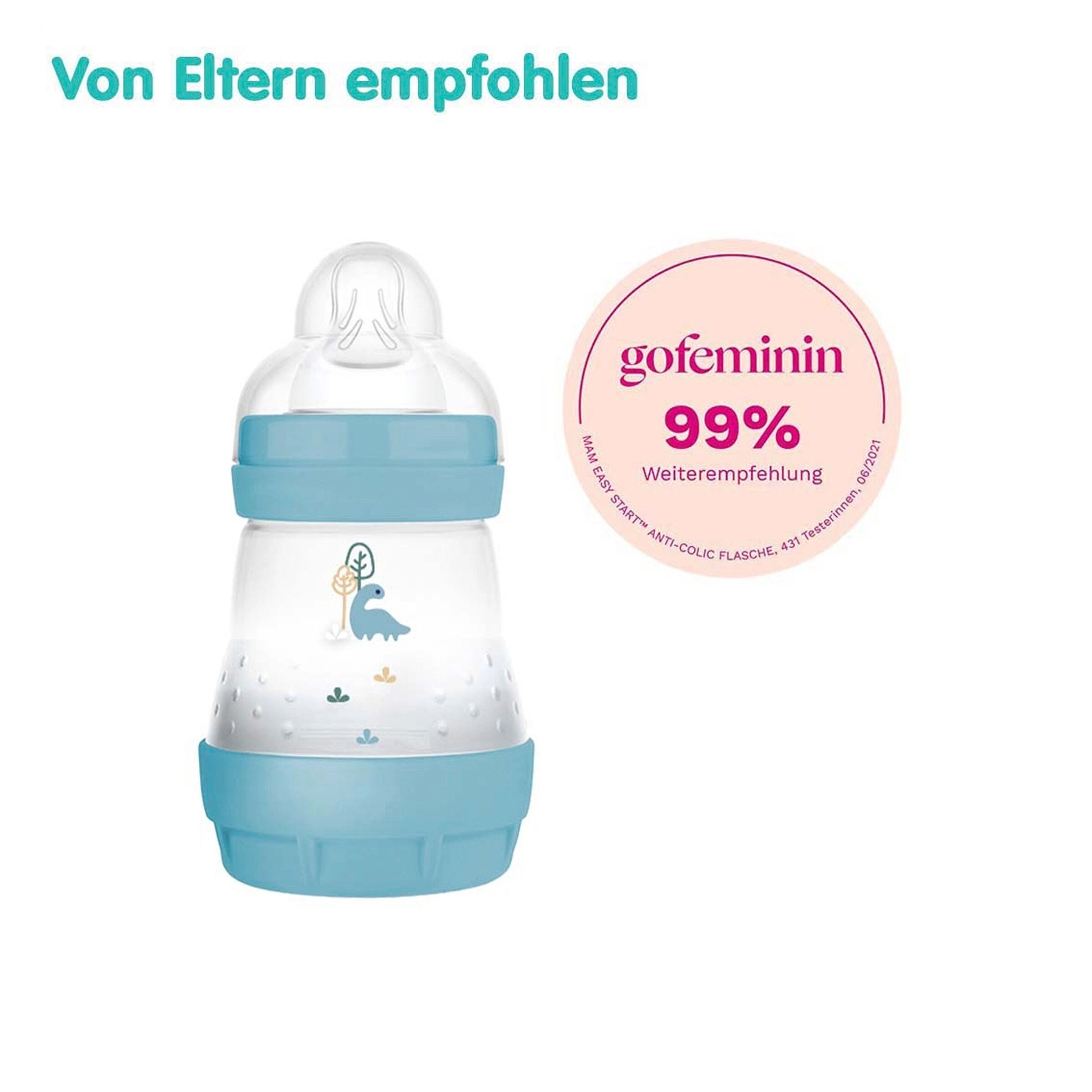 Mam Babyflasche Easy Start matt, Anti-Kolik, 160 ml, ab 0M