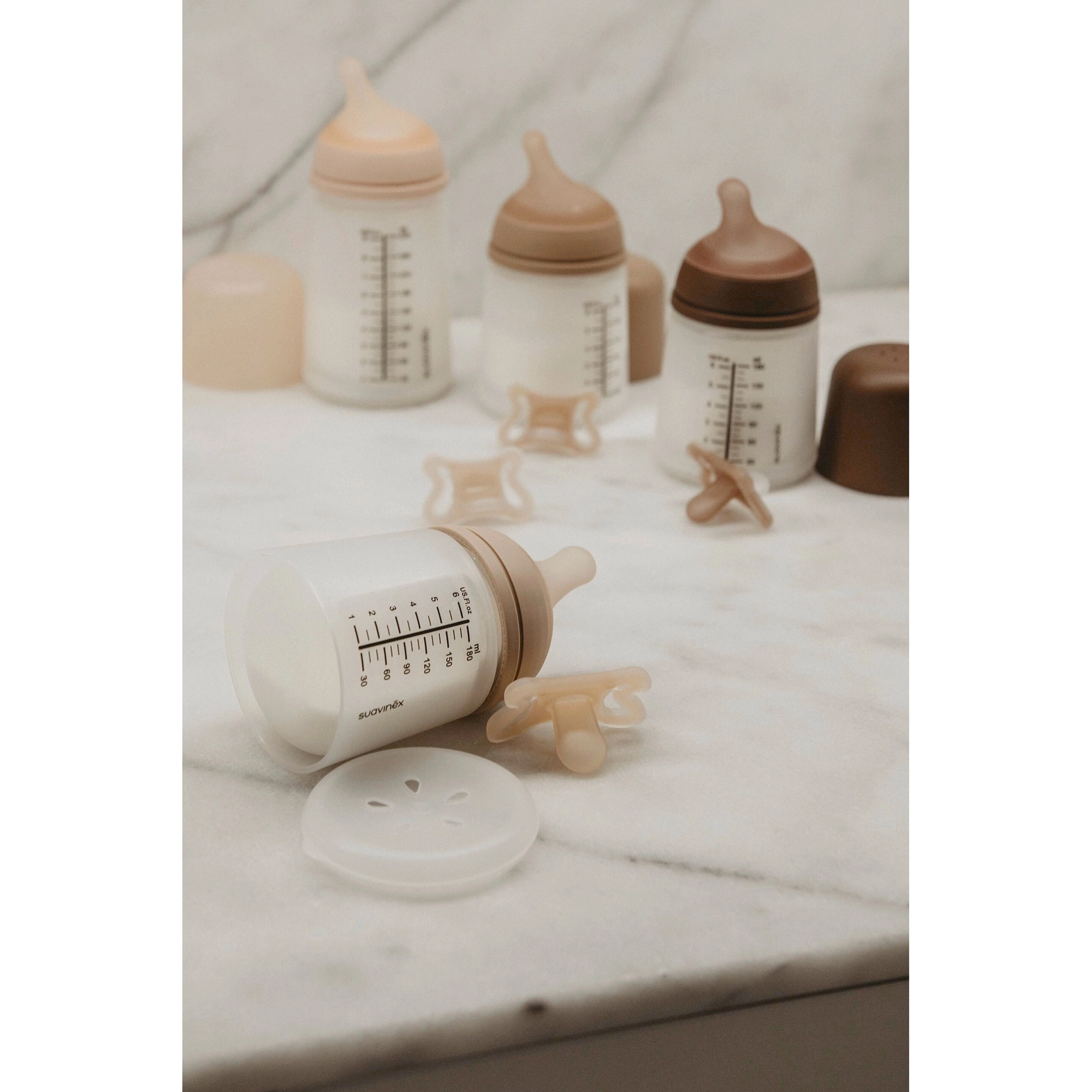 Suavinex Babyflasche Zero.Zero, Anti-Kolik, 180 ml, ab 0M