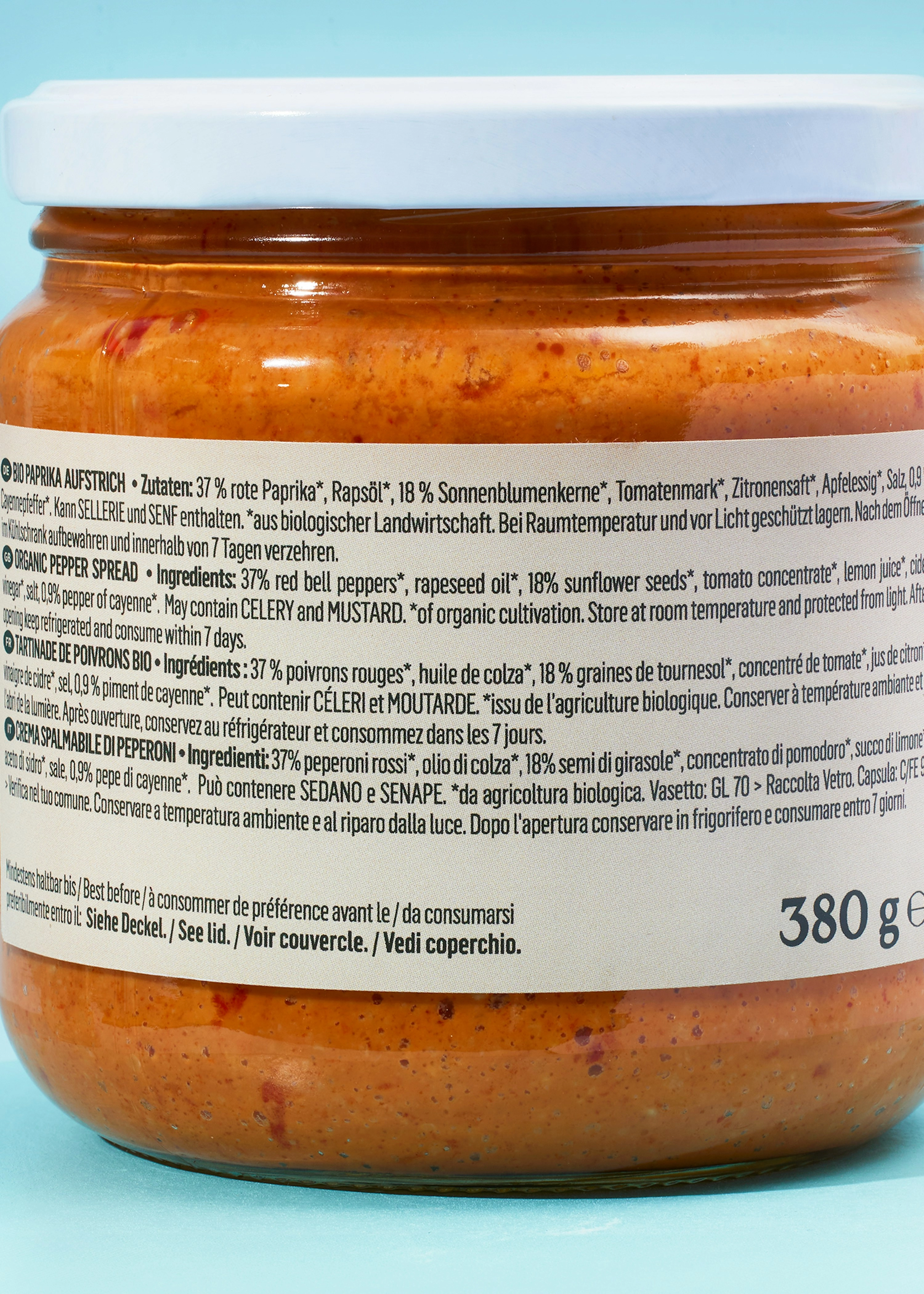 Pikanter Bio Paprika Aufstrich 380 g