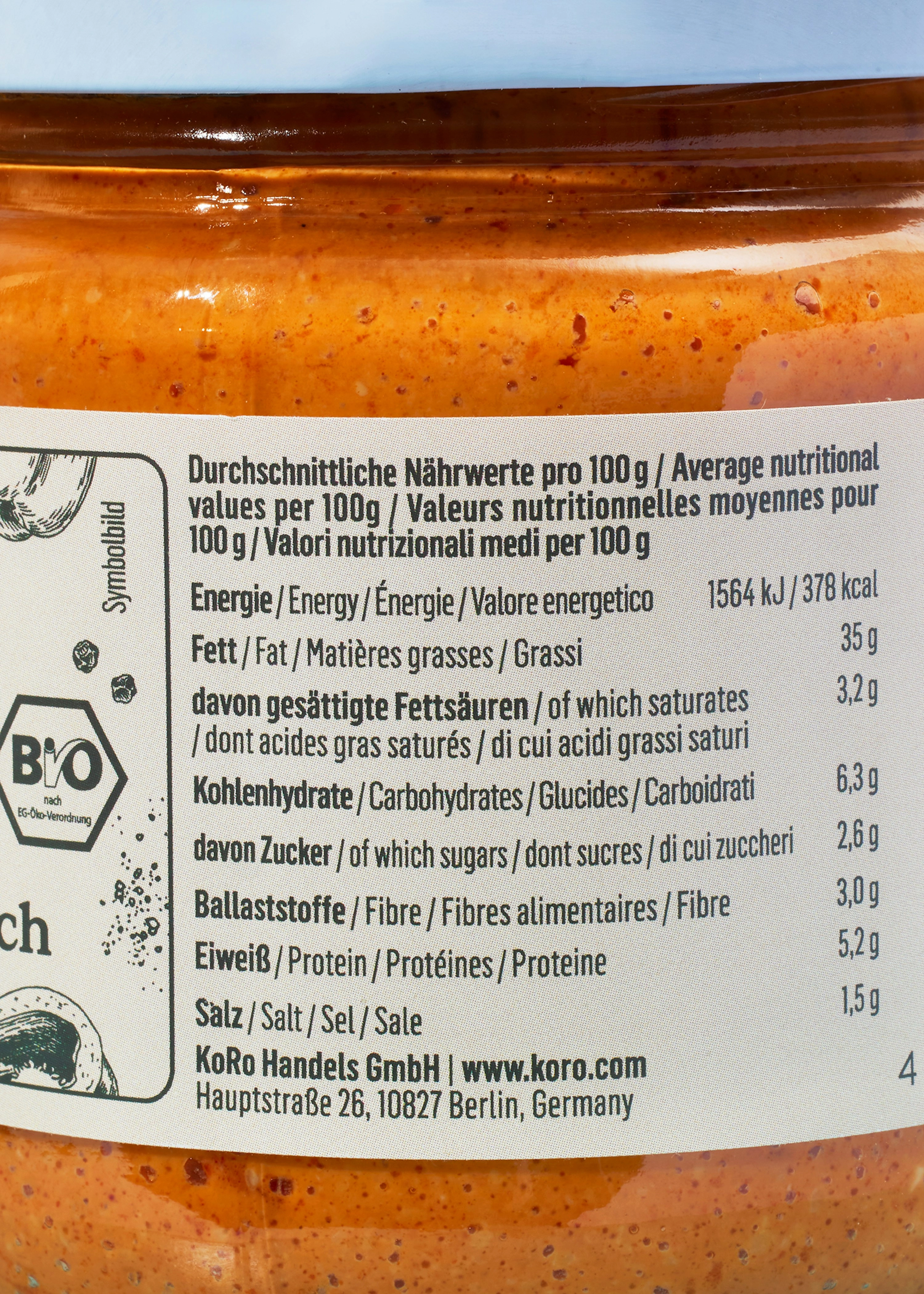 Pikanter Bio Paprika Aufstrich 380 g