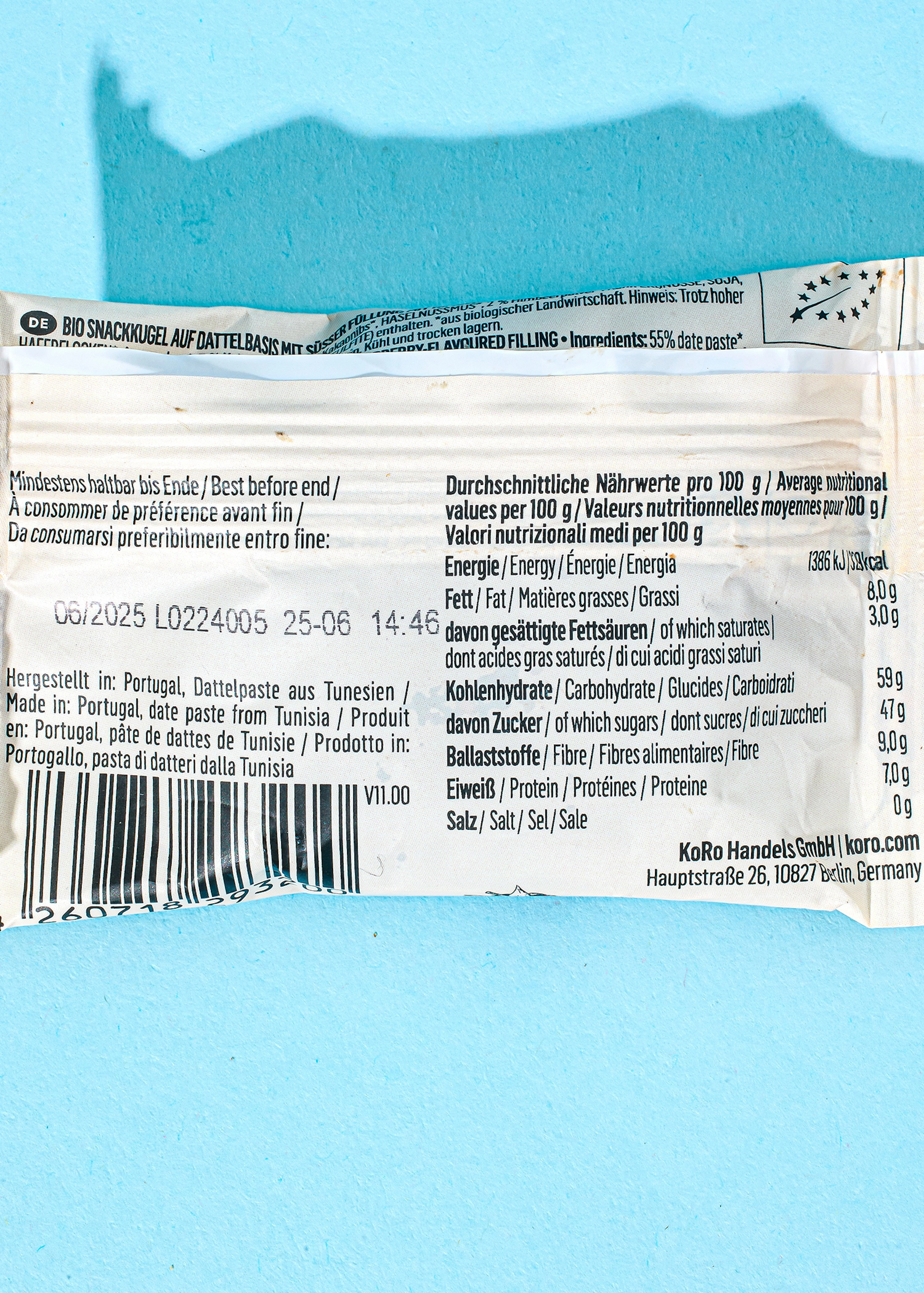 Bio Energy Ball Kakao und Himbeerfüllung 30 g