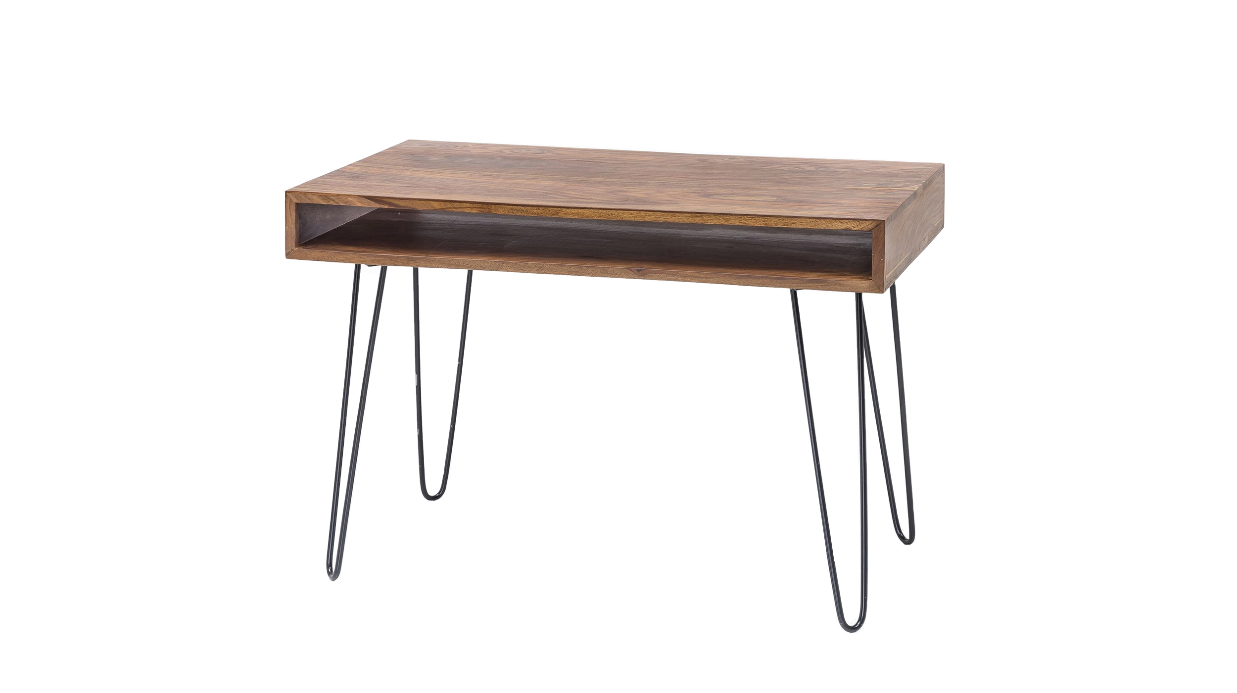 Schreibtisch Sheesham massiv gebeizt 110 x 60 cm - BARDI