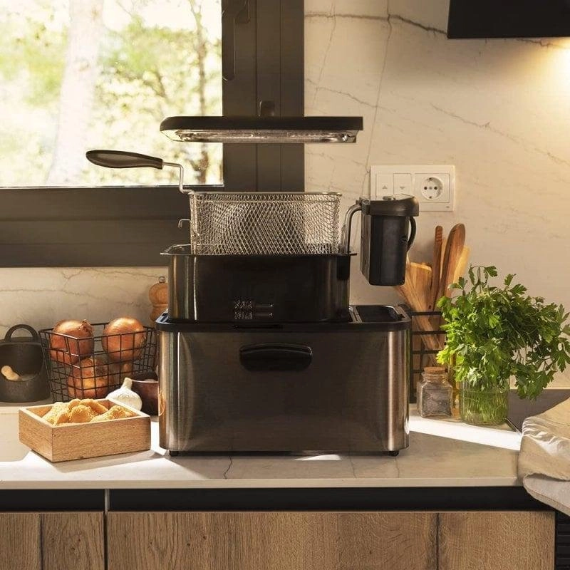 Freidora traditionell Cecotec Cleanfry Luxury 4000 Dark 4.2L 3270W Edelstahl Filter