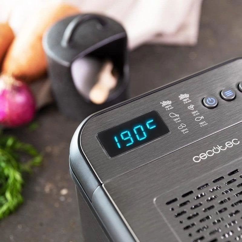 Freidora Cecotec Cleanfry Luxury 3000 3.2L 2400W Schwarz Edelstahl Filterprogramme