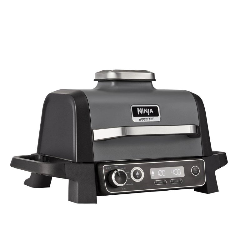 Ninja OG701EU Woodfire Elektrogrill für den Außenbereich + Heißluftfritteuse 2400 W