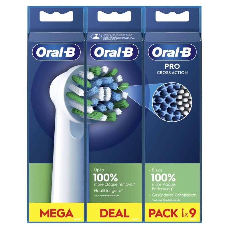Oral-B Packung mit 9 elektrischen Zahnbürstenköpfen