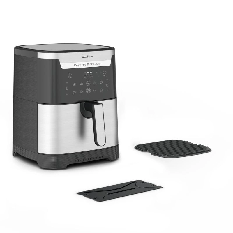 Moulinex Easy Fry & Grill XXL Digitale Heißluftfritteuse, 6,5 l, Edelstahl