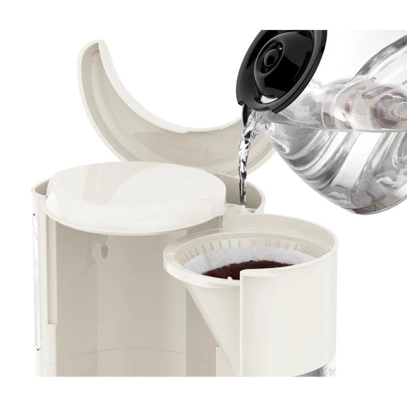 Kaffeemaschine Filter Moulinex FG381A10 1.25L Tropfstopp Abschaltautomatik Elfenbein