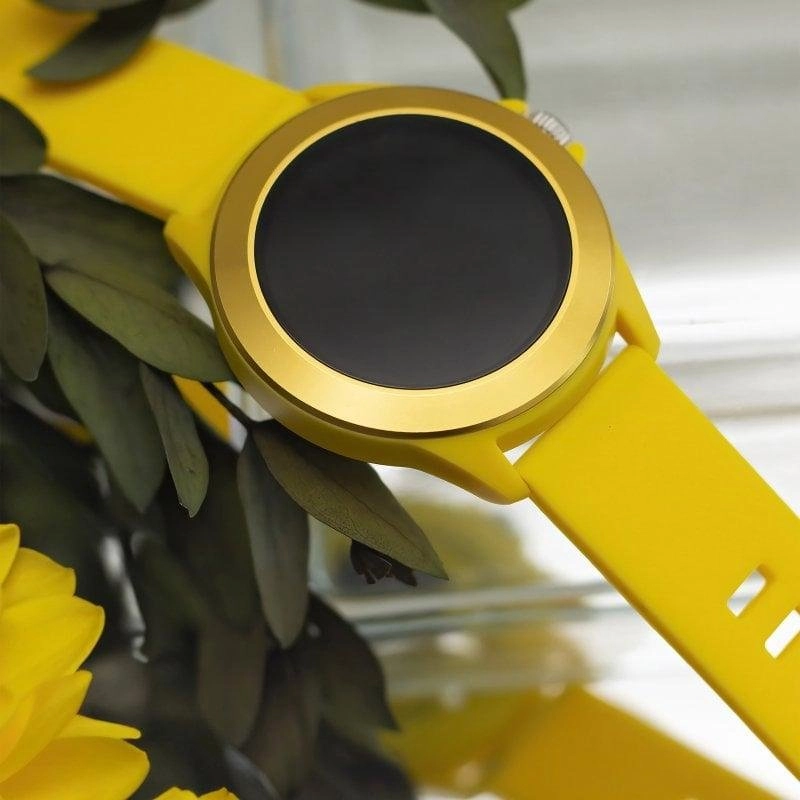 Forever Colorum CW-300 Bluetooth 43mm IPS Gelb S/M IP68 Herzfrequenz Schlafmonitor