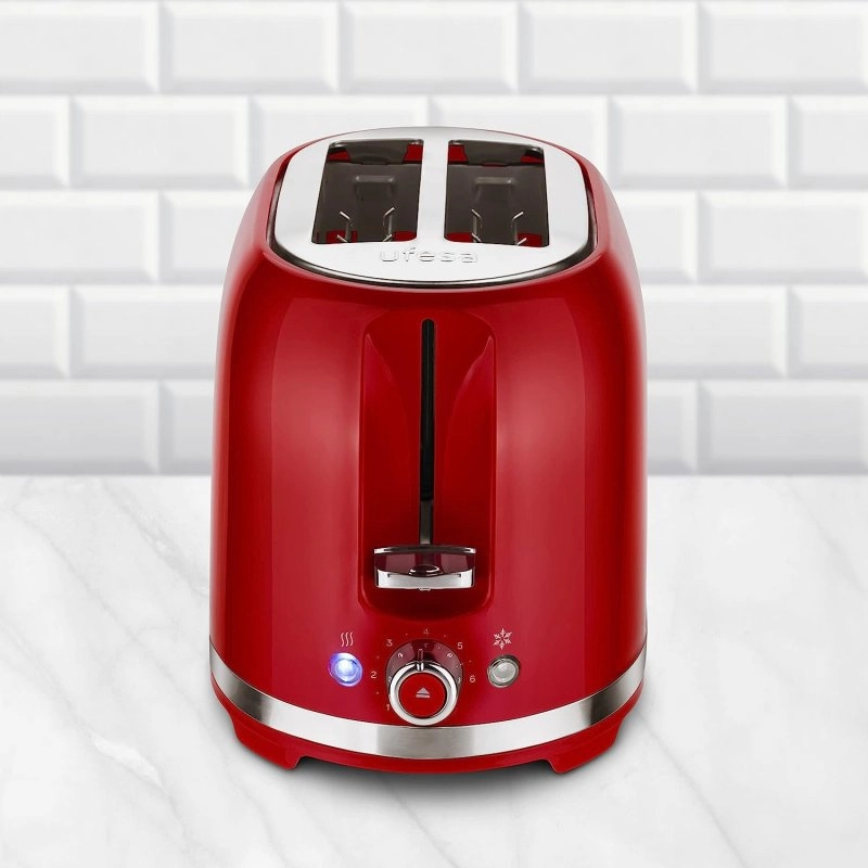 Ufesa Classic Pinup Retro-Toaster, 7 Röststufen, 850 W, rot