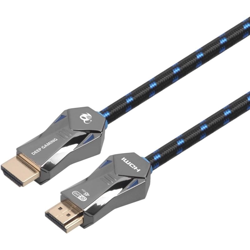 Deep Gaming Geflochtenes HDMI-Kabel 2.1 48G High Speed 8K/60Hz 4K/120Hz Dynamic HDR 2m