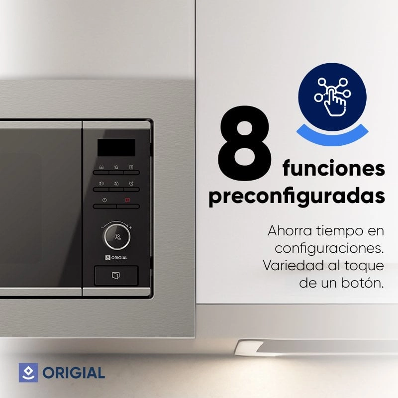 Origial Infinityheat Einbaugrill, Mikrowelle, integrierbar mit Grill, 20 l, 1000 W, Edelstahl