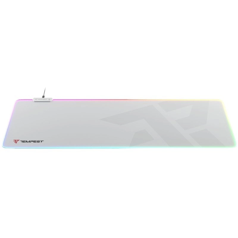 Tempest Mousepad RGB 80x30cm 3mm erweiterte Gaming-Matte Weiß