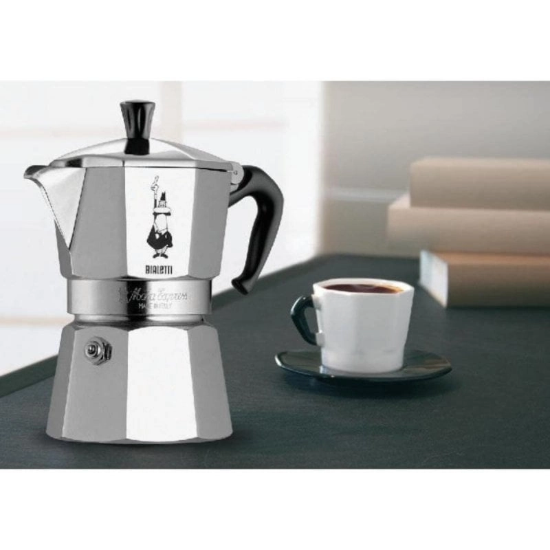 Cafetera Italiana Bialetti Moka Express 0,55 L 9 Tazas Aluminio Negro Plata