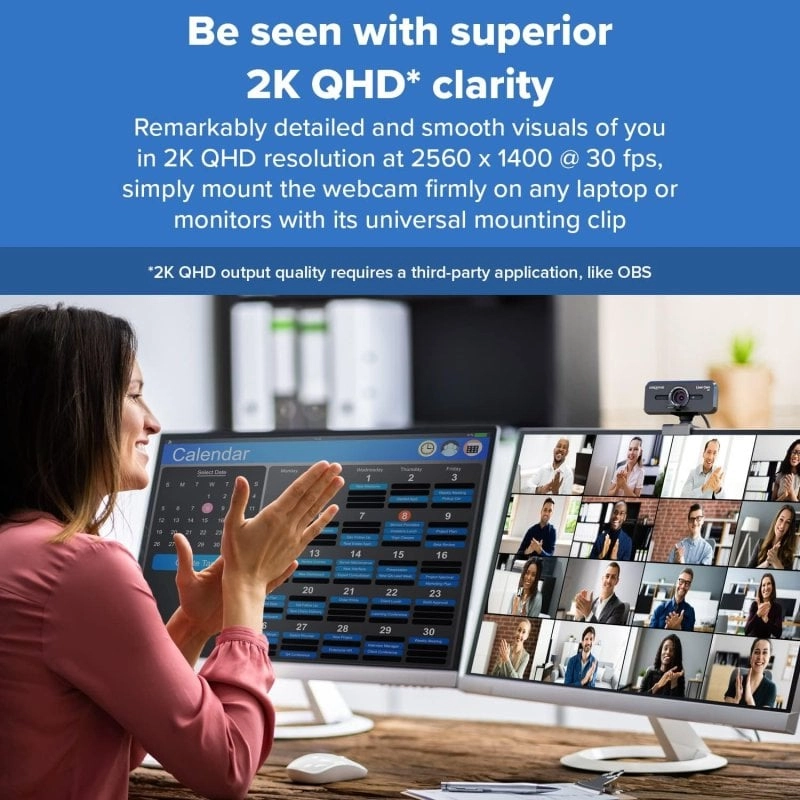 Kreatives Leben! CAM Sync V3 Webcam 2K QHD mit 4-fachem Digitalzoom