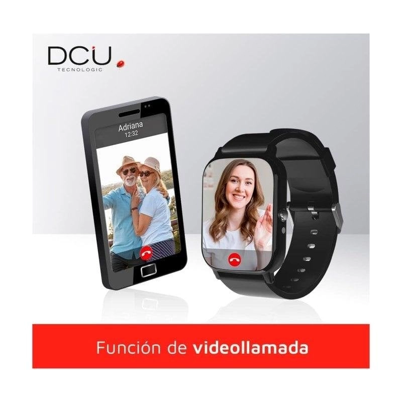 DCU Tecnologic Smartwatch Senior GPS 4G 47,8mm IPS Grau IPX6 SOS SpO2 Puls GPS WiFi