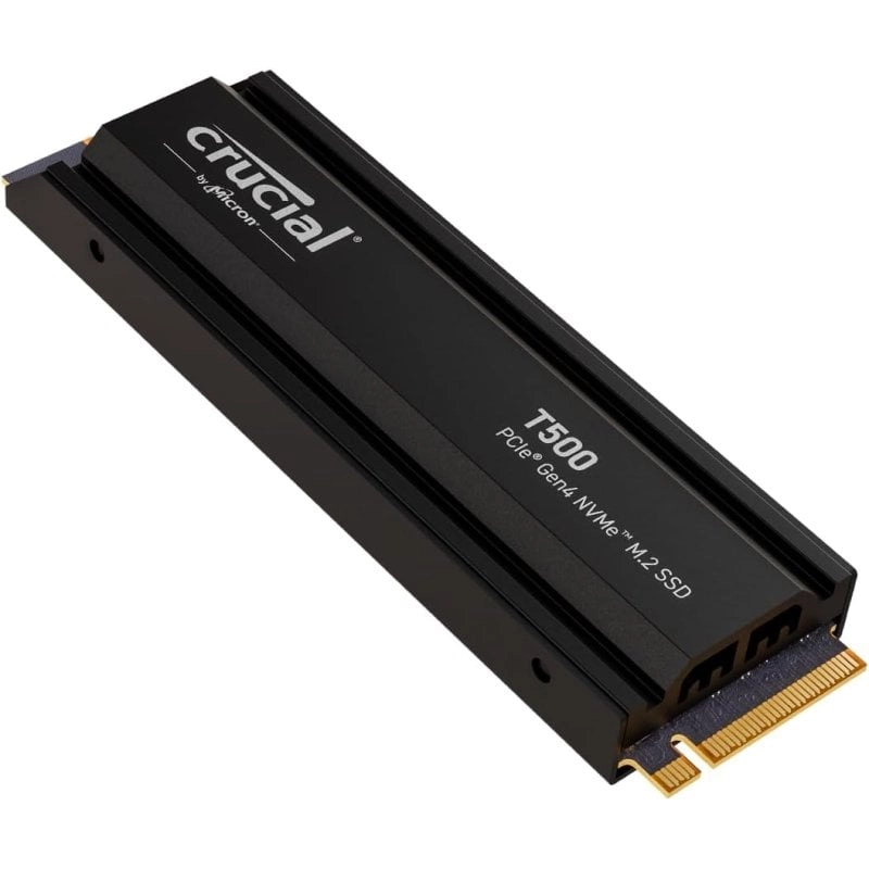 Crucial T500 1 TB SSD PCIe Gen4 NVMe M.2 mit Kühlkörper