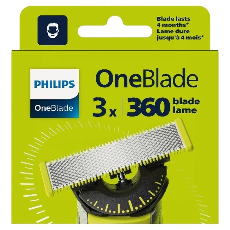 Rasierklinge Philips QP430/50 OneBlade 360 Ersatzklingen 3 Stück Flex-Technologie