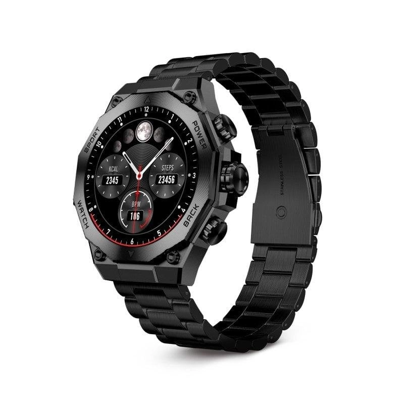 Ksix Titanium Bluetooth 55,5mm AMOLED Schwarz Einheitsgröße IP67 SpO2 Herzfrequenz Schlaftracking