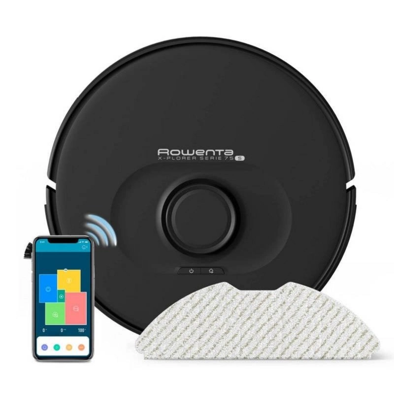 Rowenta X-PLORER Serie 75 S Animal Allergy Saugroboter und Bodenwischer, schwarz