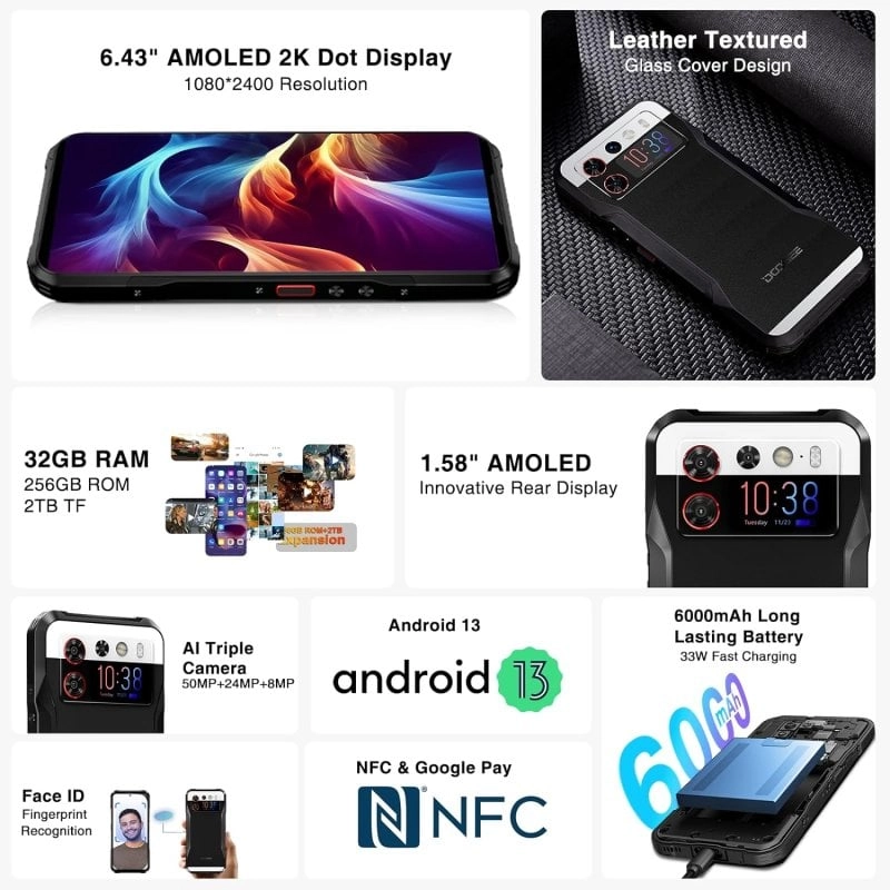 Doogee V20S 5G 32/256 GB Schwarz