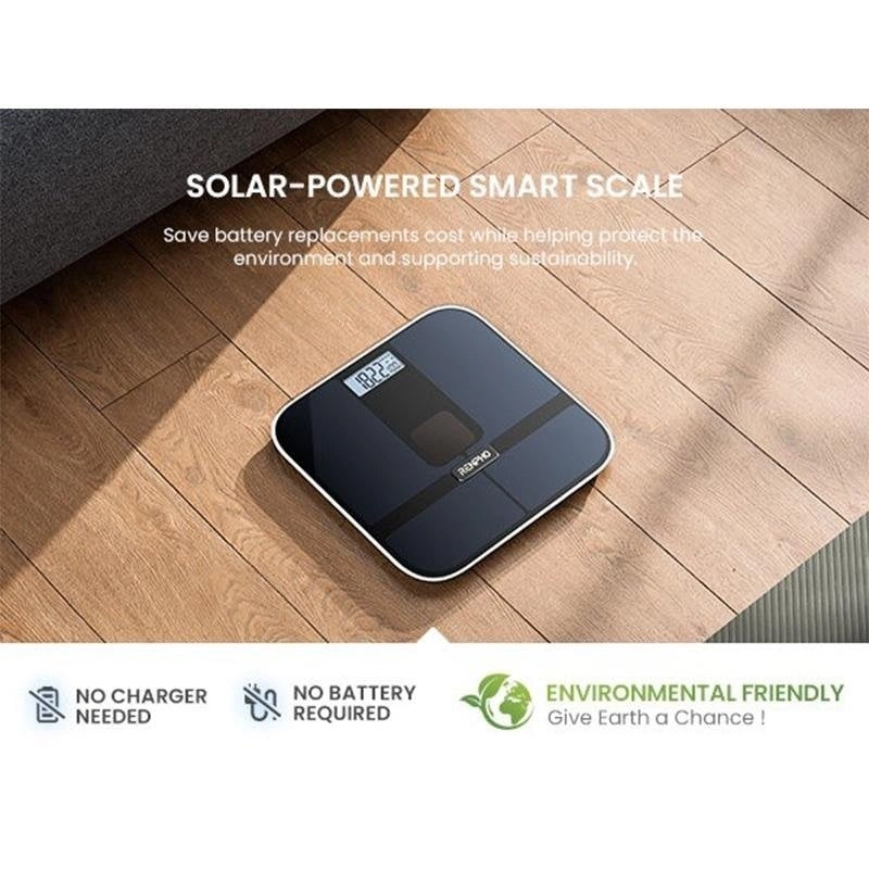 Renpho Elis Solar 2 Smart-Personenwaage, Schwarz