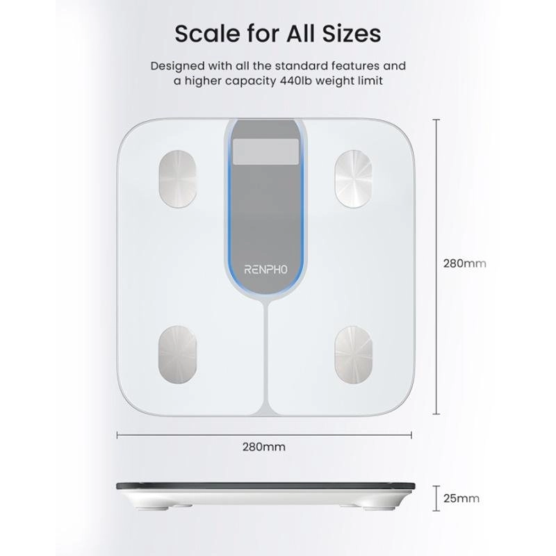 Renpho Elis 1C Smart Badezimmerwaage Weiß