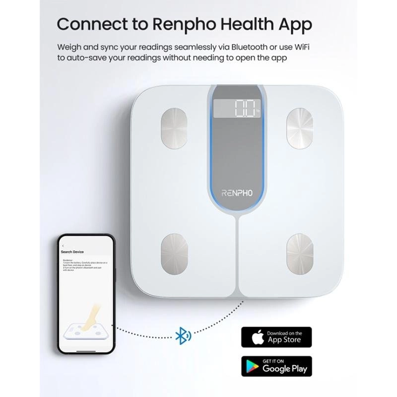 Renpho Elis 1C Smart Badezimmerwaage Weiß