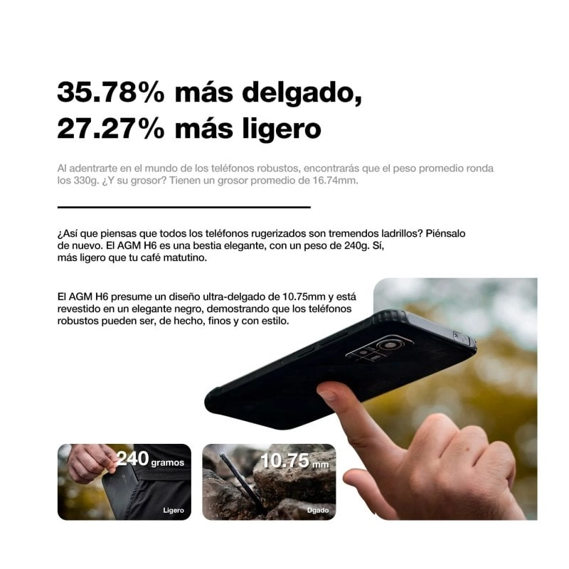 AGM H6 4G 8/256 GB Grau