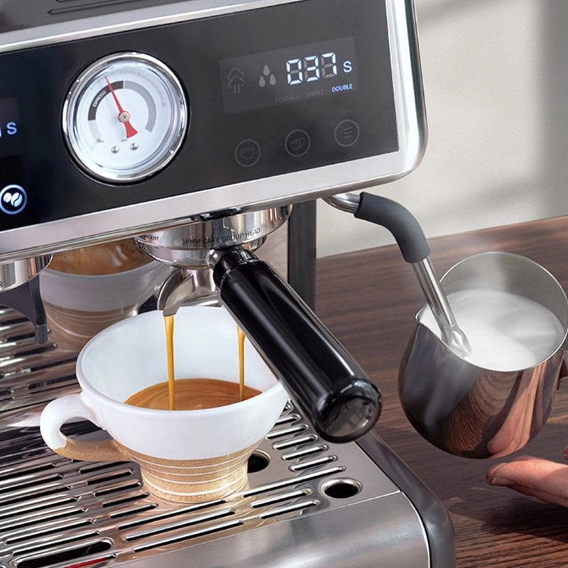 HiBREW H7A Espressomaschine mit LCD-Touchscreen, Silber