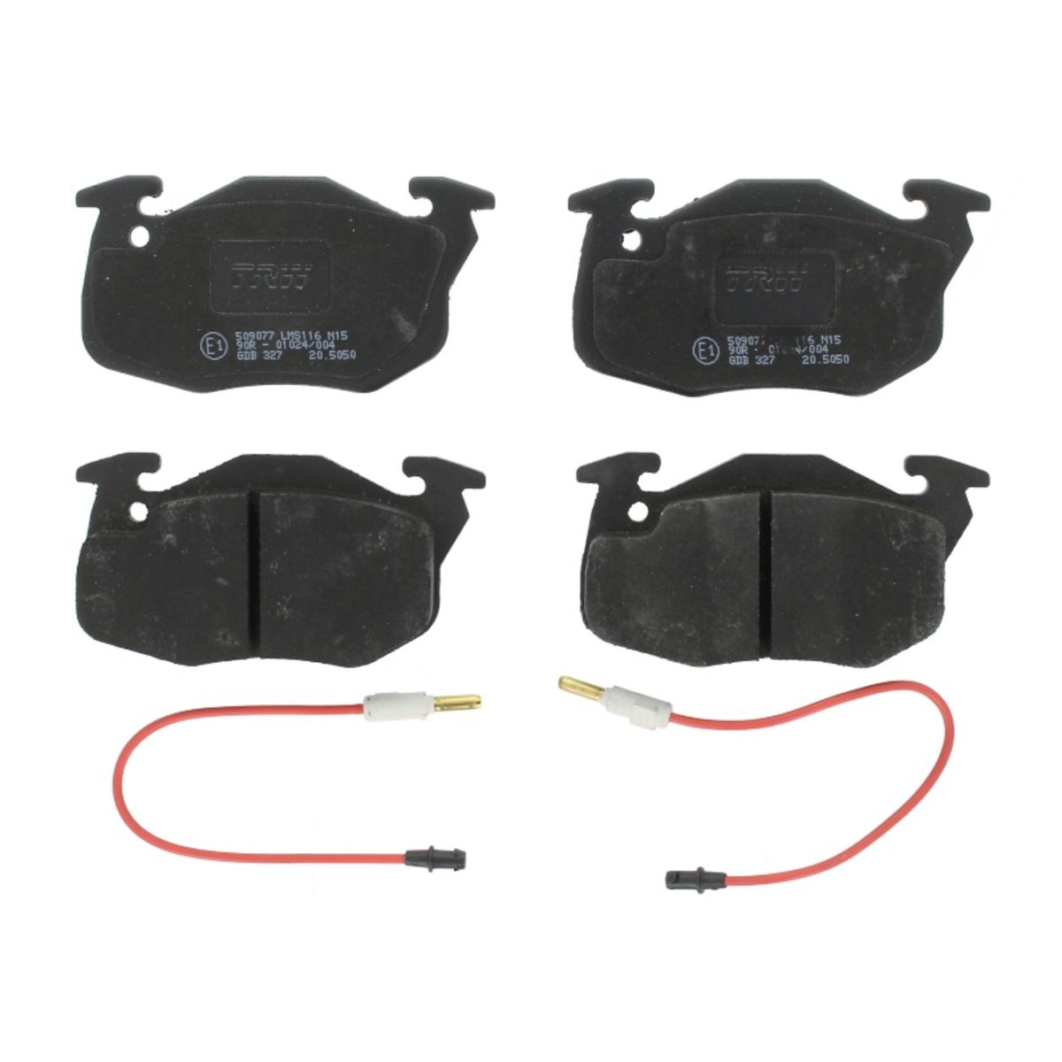 TRW Bremsbelagsatz GDB327 Bremsbeläge,Bremsklötze MERCEDES-BENZ,RENAULT,PEUGEOT,VITO Bus (W639),MEGANE Scenic (JA0/1_),MEGANE I (BA0/1_)