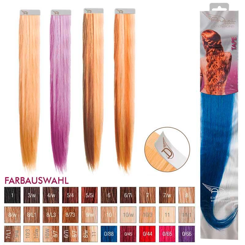 Angel Hair Tape Extension 0/88 Blau (4 Stueck)