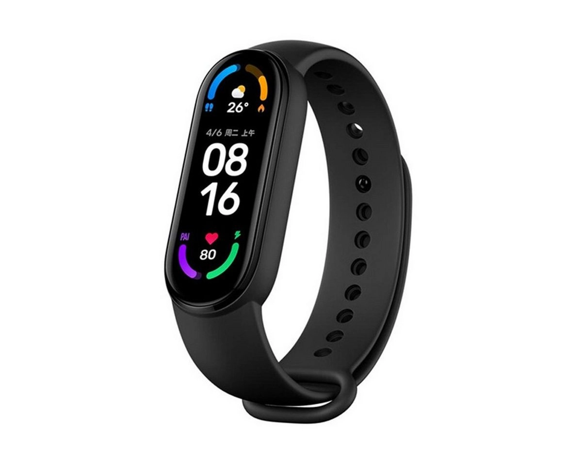 Xiaomi Mi Smart Band 6 Fitness Tracker | Schwarz | AMOLED | Sauerstoffsättigung | Schlafindex | Bluetooth 5.0 | 14 Tage Akku | 50m wasserdicht