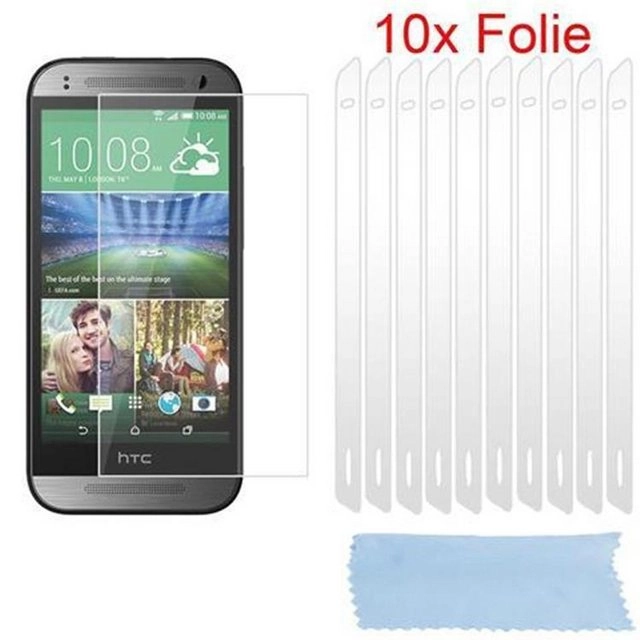 Cadorabo Displayschutzfolien für HTC ONE M8 MINI (2.Gen.) - Schutzfolien in HIGH CLEAR ? 10 Stück hochtransparenter Schutzfolien gegen Staub, Schmutz und Kratzer