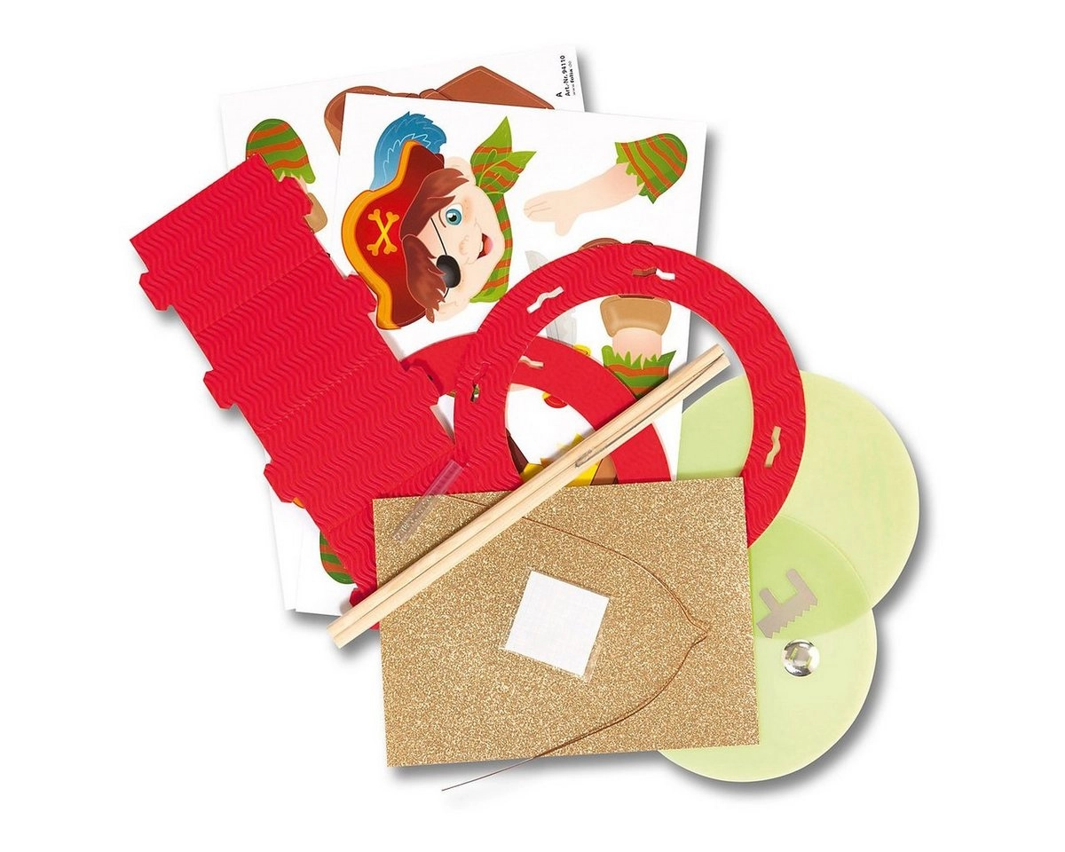 Laternen-Bastelset Pirat für Kinderumzüge ca. 26x29x11cm