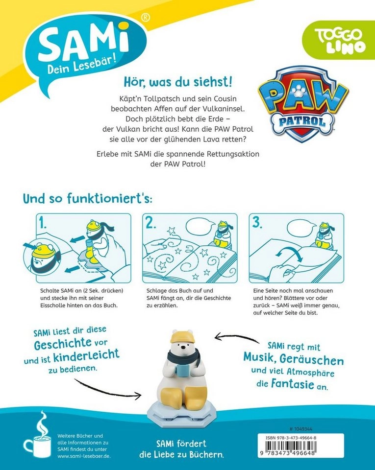 Ravensburger SAMi Dein Lesebär Paw Patrol: Rettet die Affen