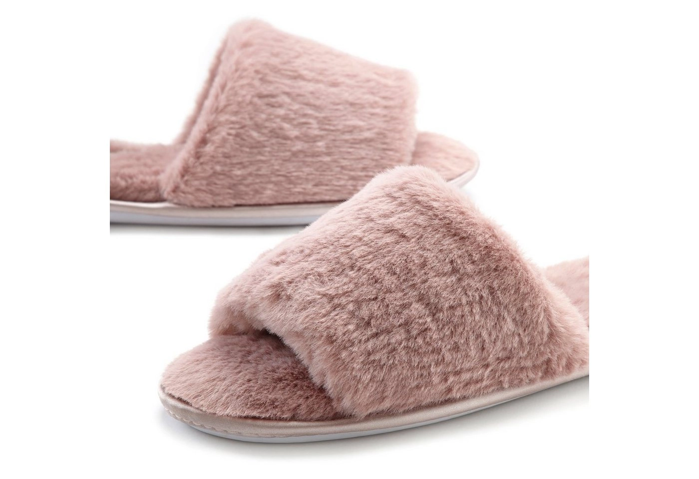 Vivance Hausschuh mit Fellimitat VEGAN